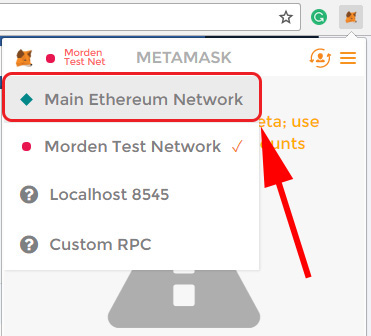 how to switch from xeth to metamask